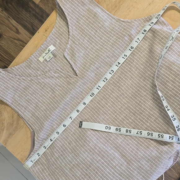 Simply Noelle Brown With White Stripes Sleeveless Dress L/XL - Picture 9 of 9